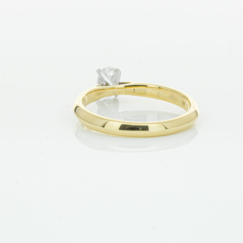 18ct Yellow Gold .40ct Oval Cut Diamond Venetian Ring-Ring-Walker & Hall