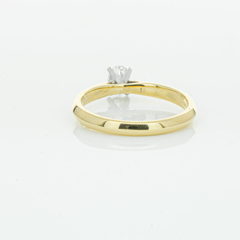 18ct Yellow Gold .40ct Oval Cut Diamond Venetian Ring-Ring-Walker & Hall