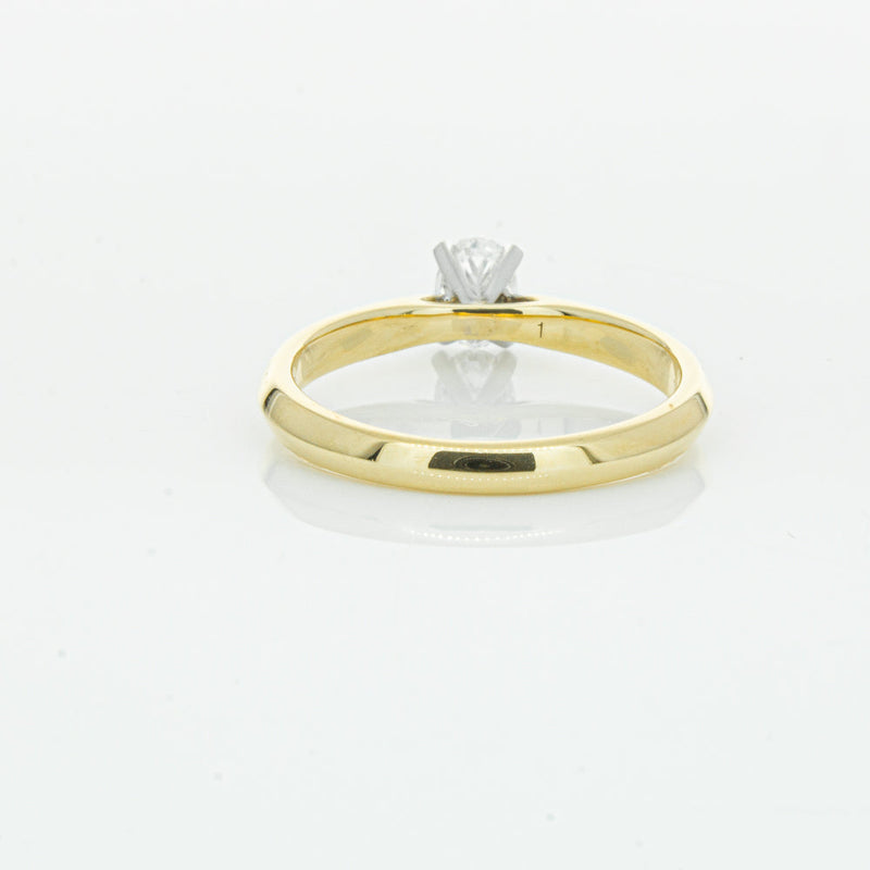 18ct Yellow Gold .40ct Oval Cut Diamond Venetian Ring-Ring-Walker & Hall