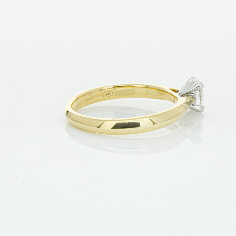 18ct Yellow Gold .40ct Oval Cut Diamond Venetian Ring-Ring-Walker & Hall