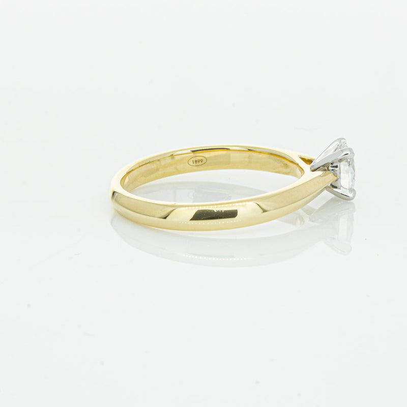 18ct Yellow Gold .40ct Oval Cut Diamond Venetian Ring-Ring-Walker & Hall