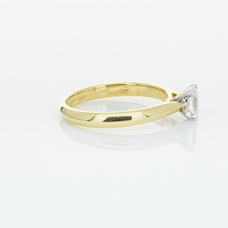 18ct Yellow Gold .40ct Oval Cut Diamond Venetian Ring-Ring-Walker & Hall