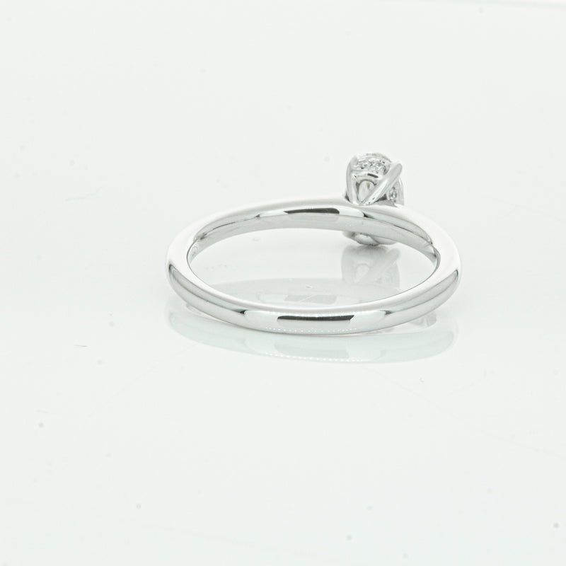 18ct White Gold Oval Cut Diamond Ring-Ring-Walker & Hall