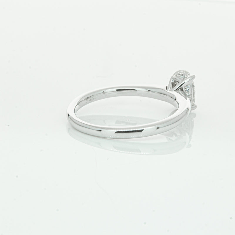 18ct White Gold Oval Cut Diamond Ring-Ring-Walker & Hall