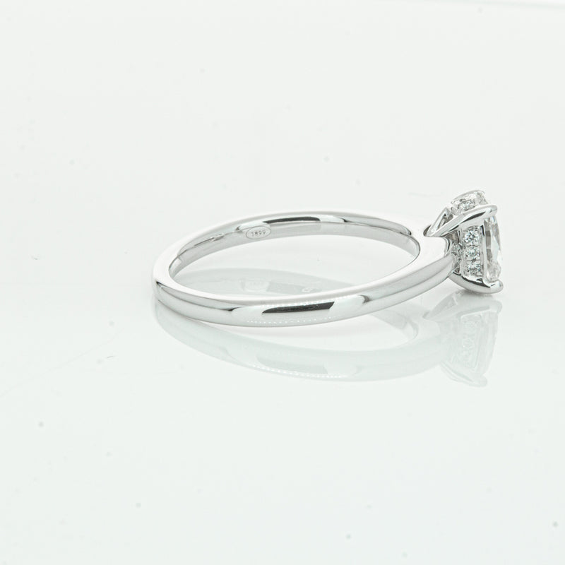 18ct White Gold Oval Cut Diamond Ring-Ring-Walker & Hall