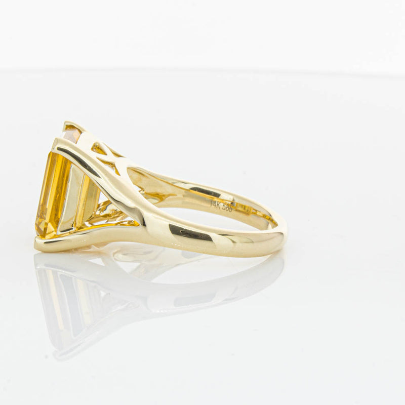 14ct Yellow Gold Citrine Verona Ring-Ring-Walker & Hall