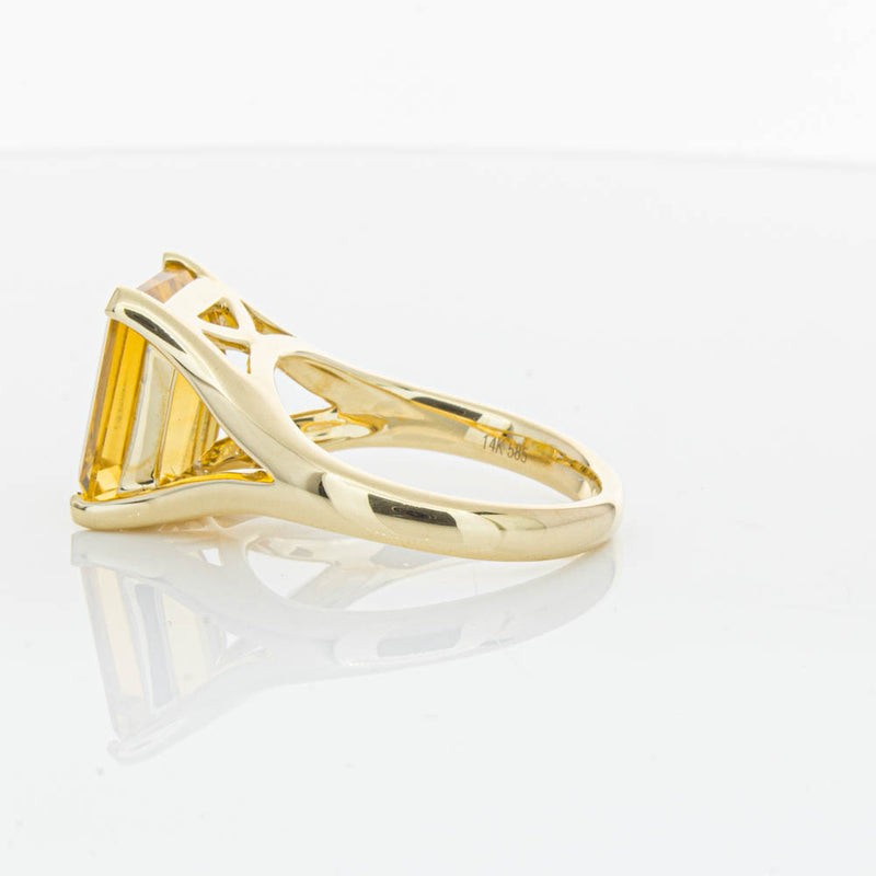 14ct Yellow Gold Citrine Verona Ring-Ring-Walker & Hall