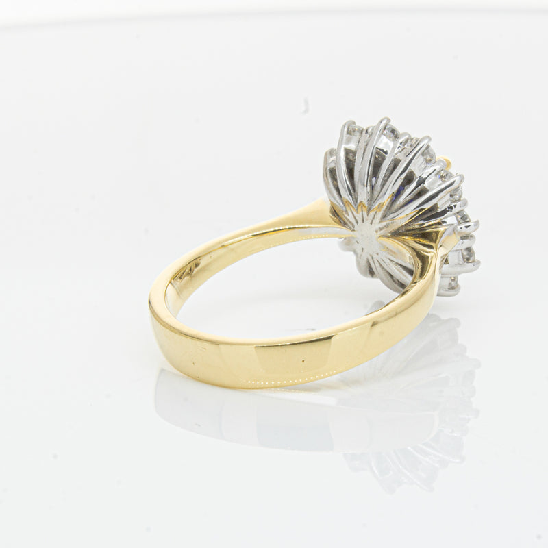 18ct Yellow Gold Sapphire & Diamond Ring-Ring-Walker & Hall