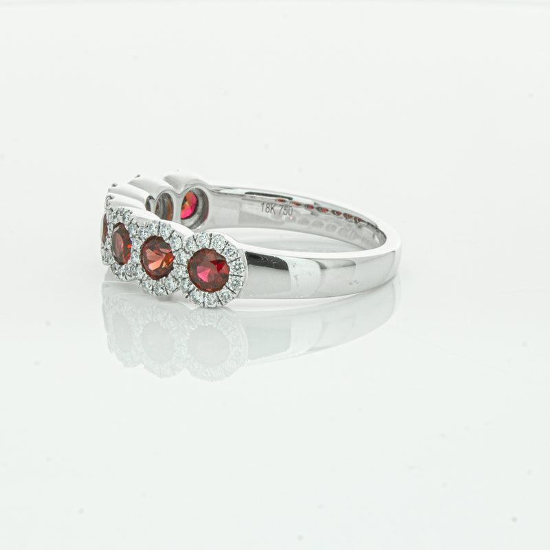 18ct White Gold Ruby & Diamond Ring-Ring-Walker & Hall