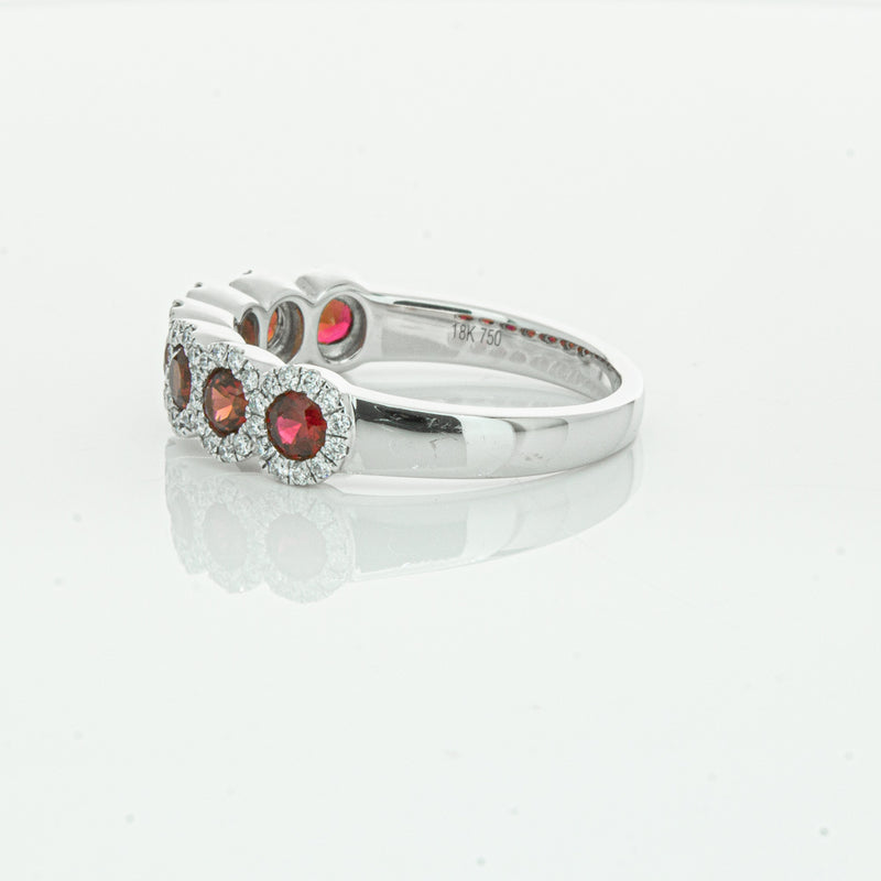 18ct White Gold Ruby & Diamond Ring-Ring-Walker & Hall
