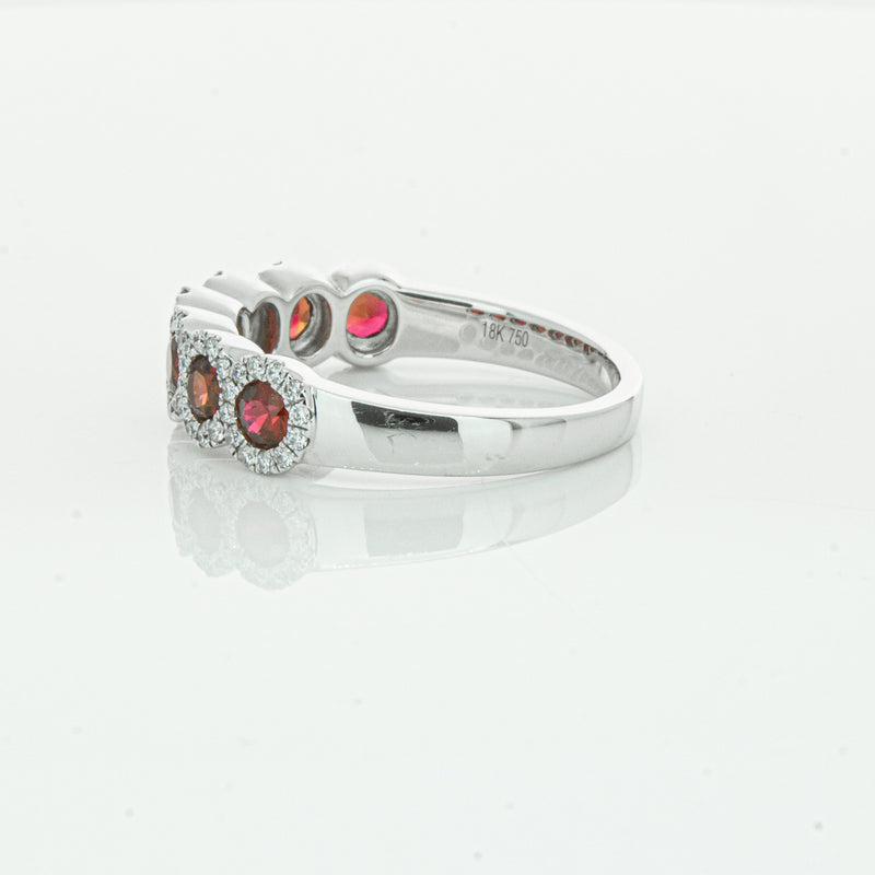 18ct White Gold Ruby & Diamond Ring-Ring-Walker & Hall