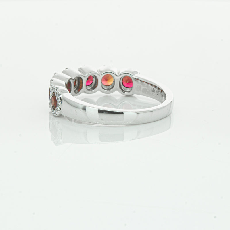 18ct White Gold Ruby & Diamond Ring-Ring-Walker & Hall