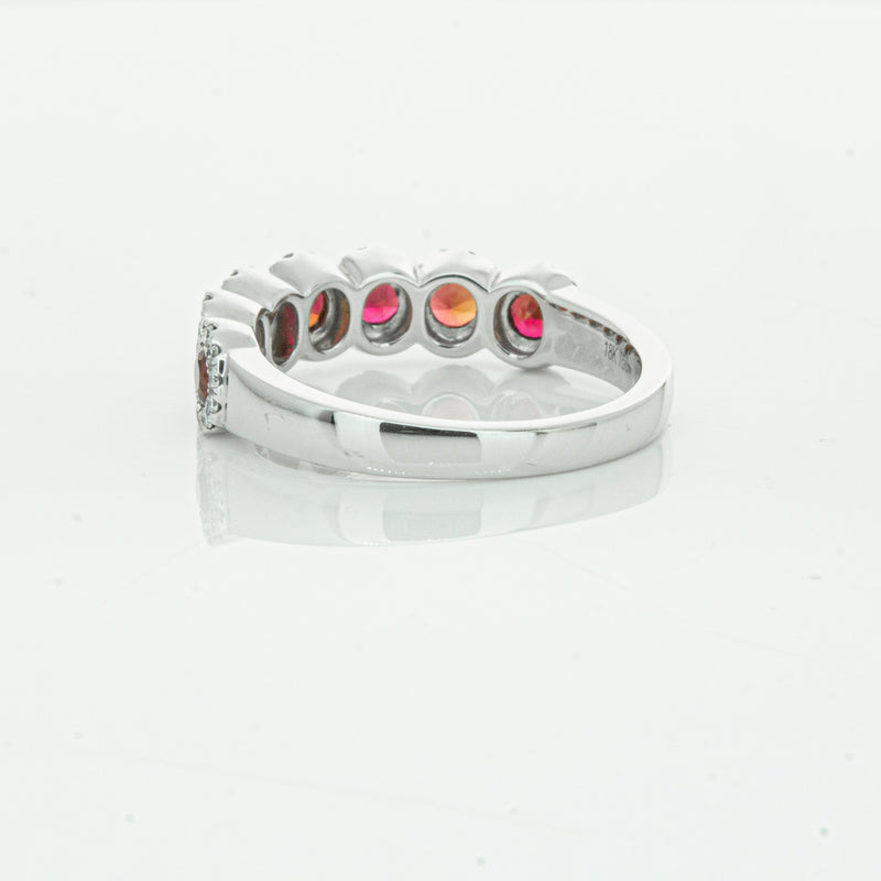 18ct White Gold Ruby & Diamond Ring-Ring-Walker & Hall