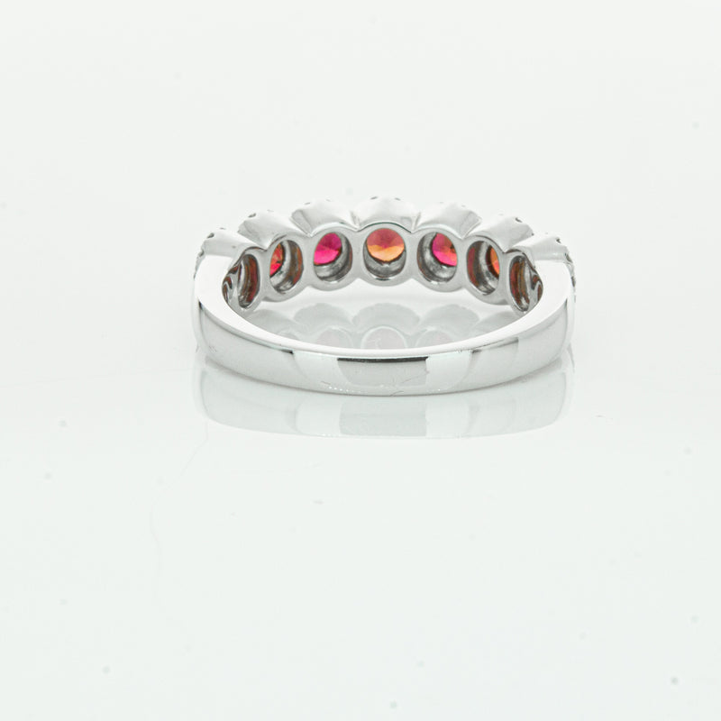 18ct White Gold Ruby & Diamond Ring-Ring-Walker & Hall