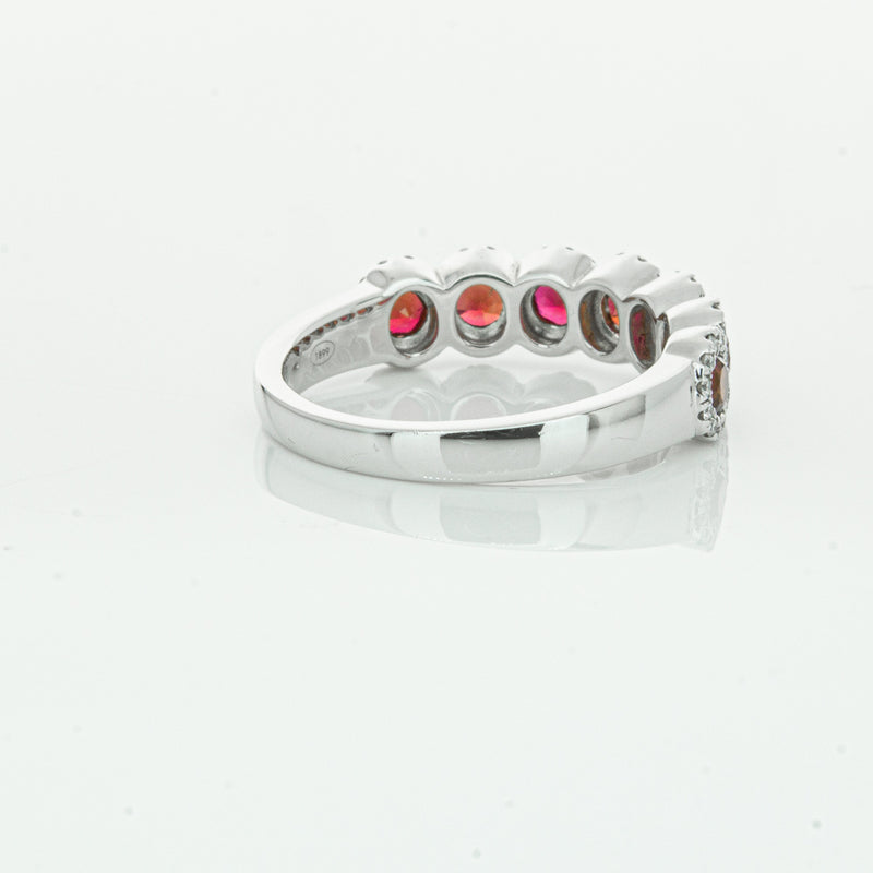 18ct White Gold Ruby & Diamond Ring-Ring-Walker & Hall