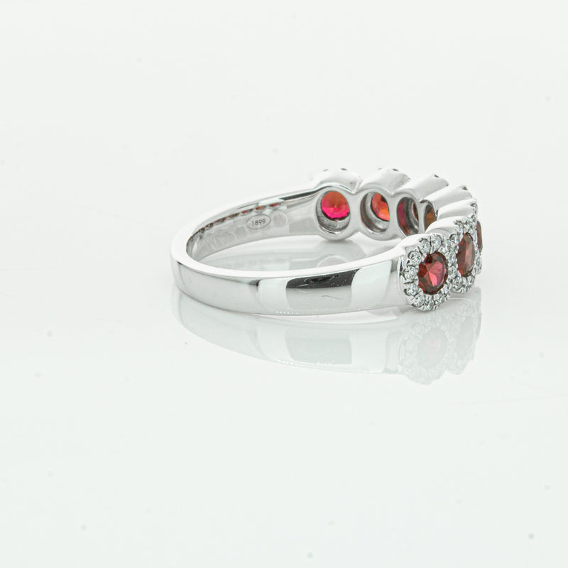 18ct White Gold Ruby & Diamond Ring-Ring-Walker & Hall