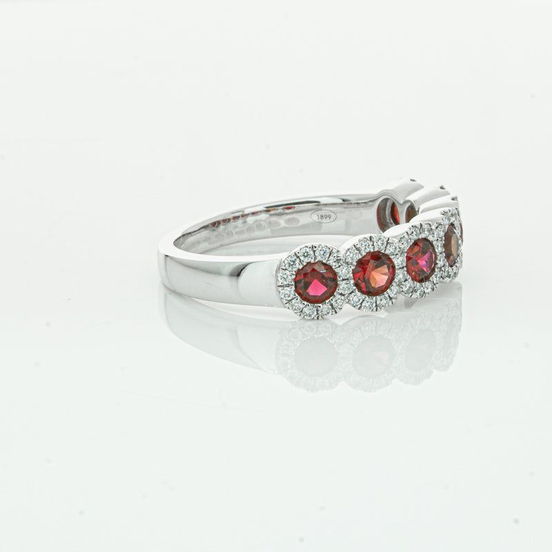 18ct White Gold Ruby & Diamond Ring-Ring-Walker & Hall