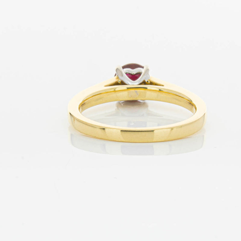 18ct Yellow Gold Ruby & Diamond Ring-Ring-Walker & Hall