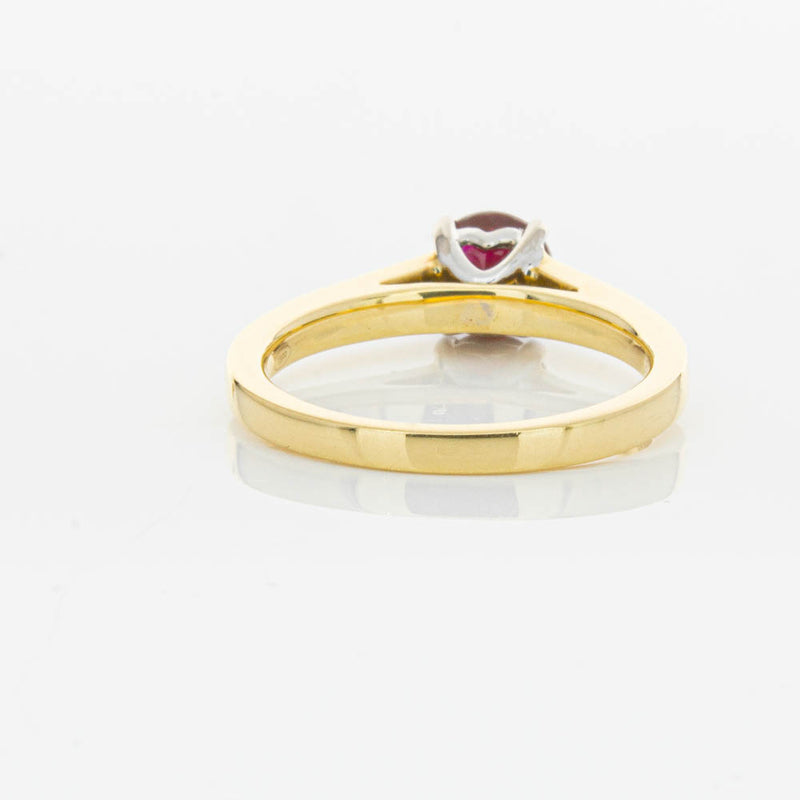 18ct Yellow Gold Ruby & Diamond Ring-Ring-Walker & Hall