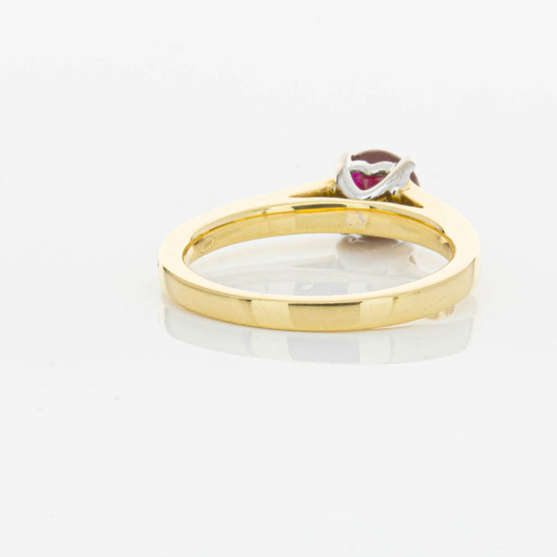 18ct Yellow Gold Ruby & Diamond Ring-Ring-Walker & Hall