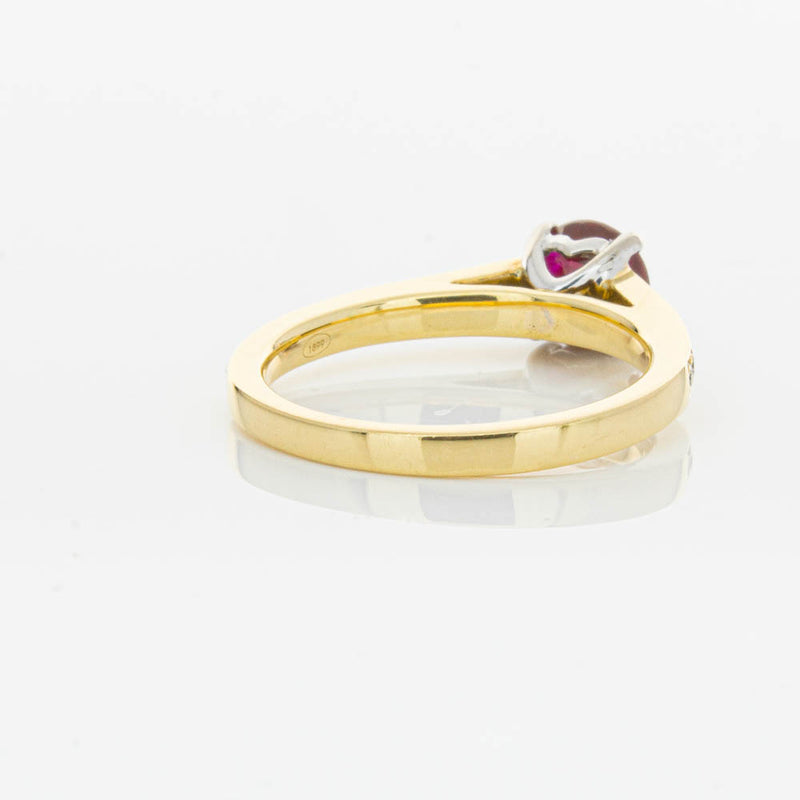 18ct Yellow Gold Ruby & Diamond Ring-Ring-Walker & Hall