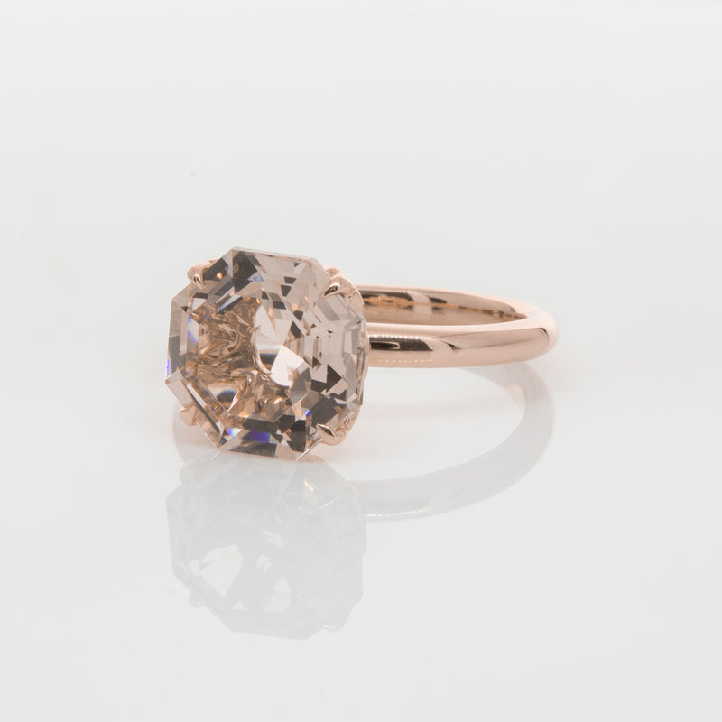 18ct Rose Gold Morganite Octavia Ring-Ring-Walker & Hall