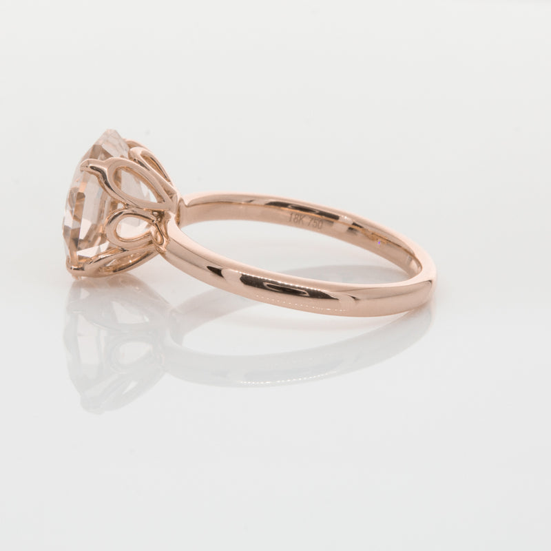 18ct Rose Gold Morganite Octavia Ring-Ring-Walker & Hall