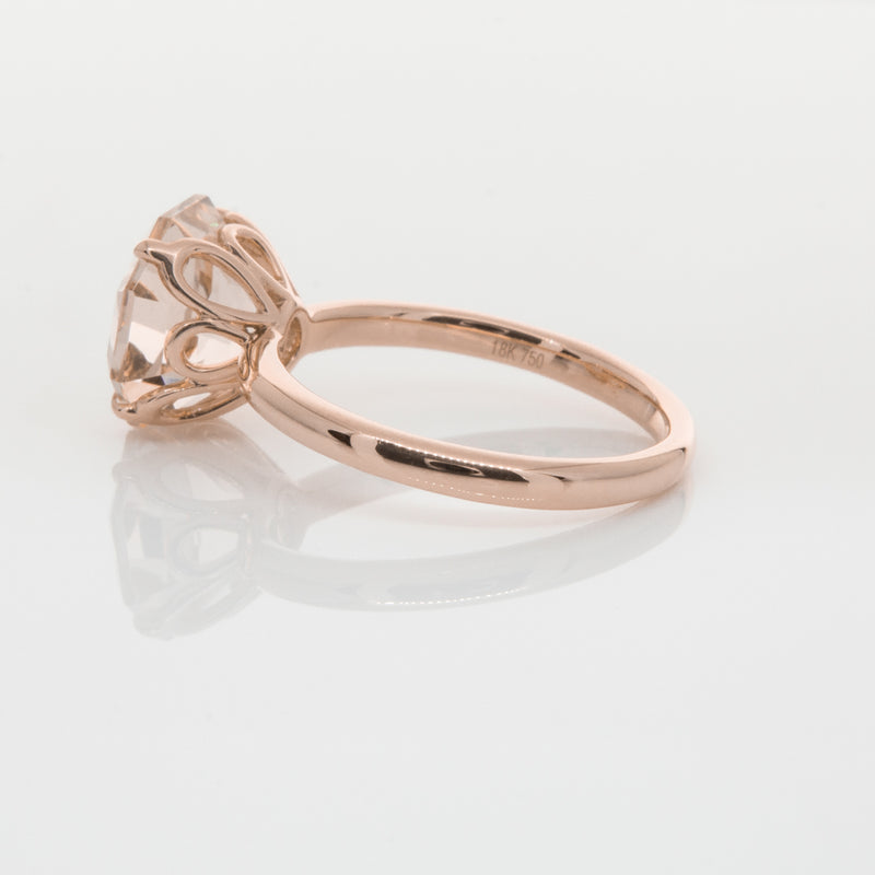 18ct Rose Gold Morganite Octavia Ring-Ring-Walker & Hall