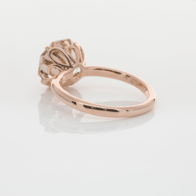 18ct Rose Gold Morganite Octavia Ring-Ring-Walker & Hall