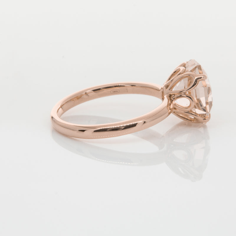 18ct Rose Gold Morganite Octavia Ring-Ring-Walker & Hall