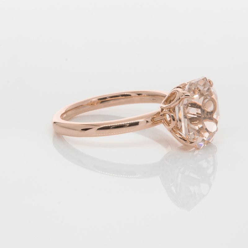 18ct Rose Gold Morganite Octavia Ring-Ring-Walker & Hall