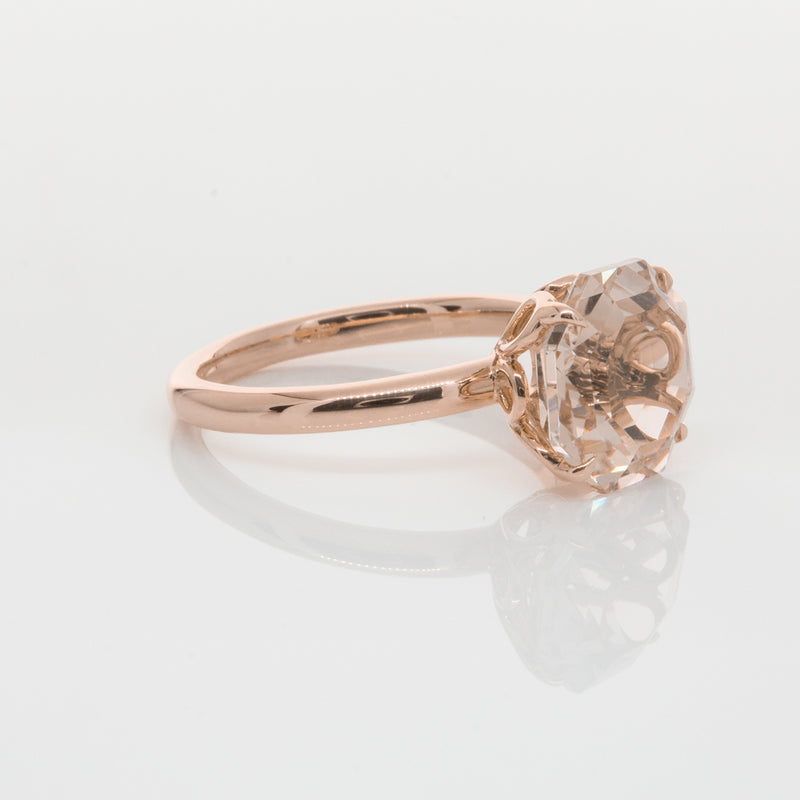18ct Rose Gold Morganite Octavia Ring-Ring-Walker & Hall