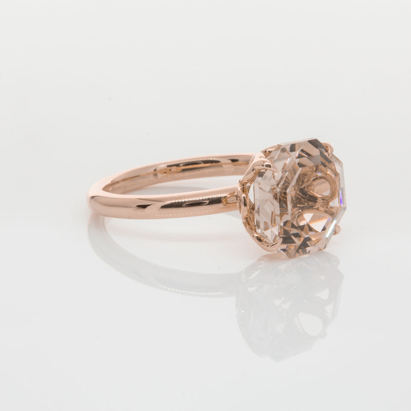 18ct Rose Gold Morganite Octavia Ring-Ring-Walker & Hall