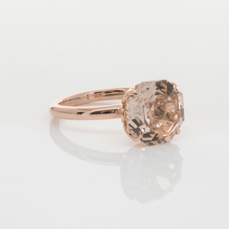 18ct Rose Gold Morganite Octavia Ring-Ring-Walker & Hall