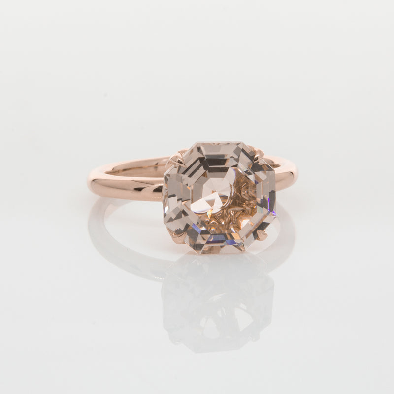 18ct Rose Gold Morganite Octavia Ring-Ring-Walker & Hall