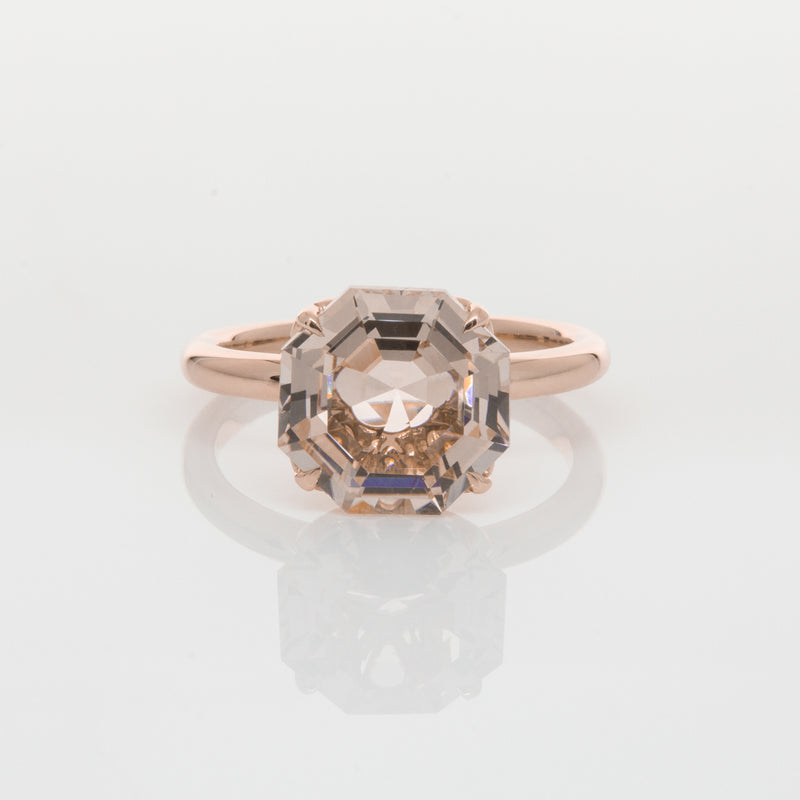 18ct Rose Gold Morganite Octavia Ring-Ring-Walker & Hall