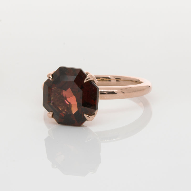 18ct Rose Gold Garnet Octavia Ring-Ring-Walker & Hall