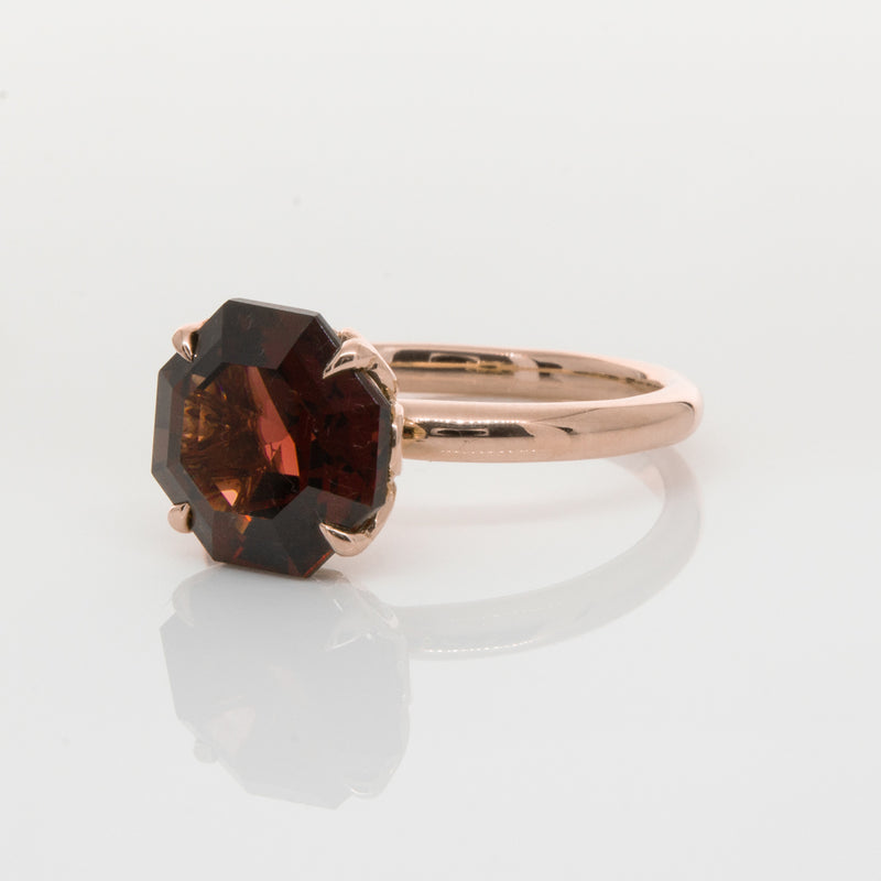 18ct Rose Gold Garnet Octavia Ring-Ring-Walker & Hall