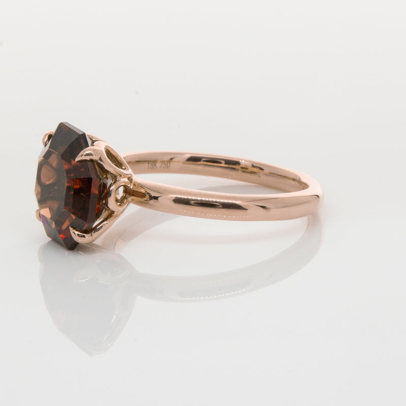 18ct Rose Gold Garnet Octavia Ring-Ring-Walker & Hall