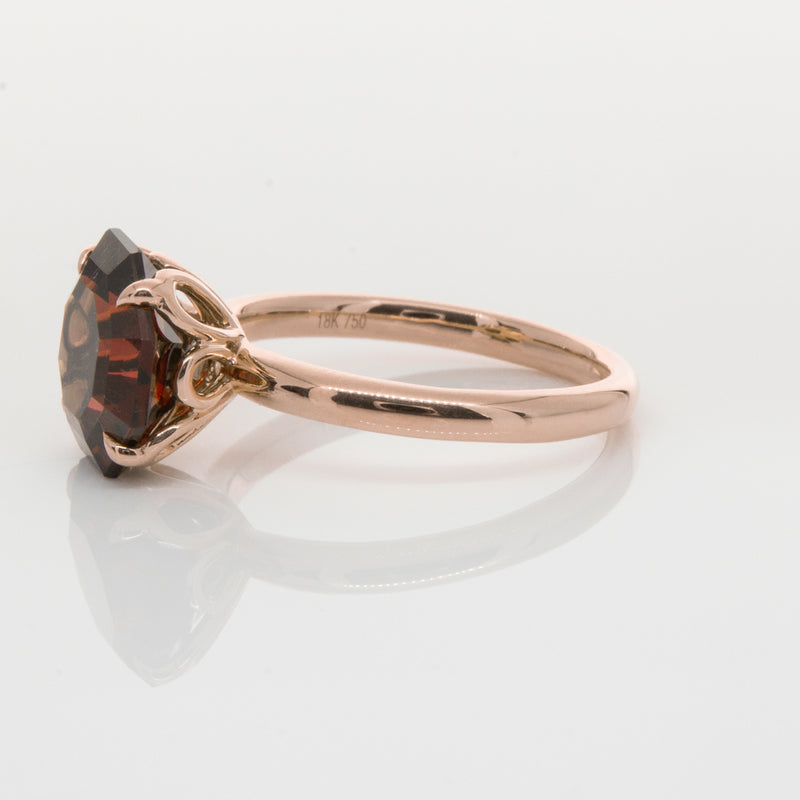 18ct Rose Gold Garnet Octavia Ring-Ring-Walker & Hall
