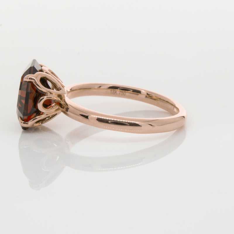 18ct Rose Gold Garnet Octavia Ring-Ring-Walker & Hall
