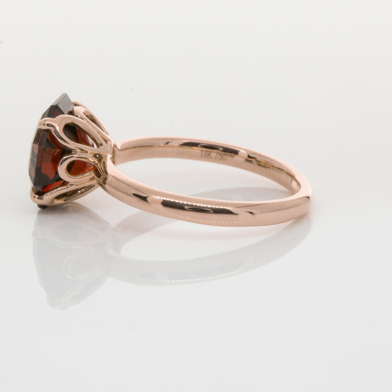 18ct Rose Gold Garnet Octavia Ring-Ring-Walker & Hall