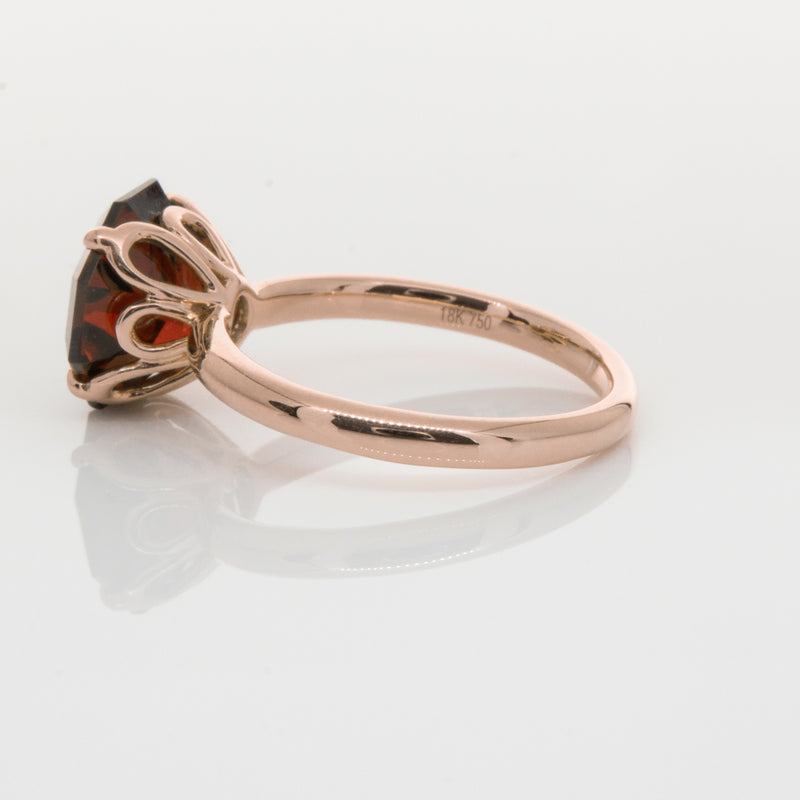 18ct Rose Gold Garnet Octavia Ring-Ring-Walker & Hall