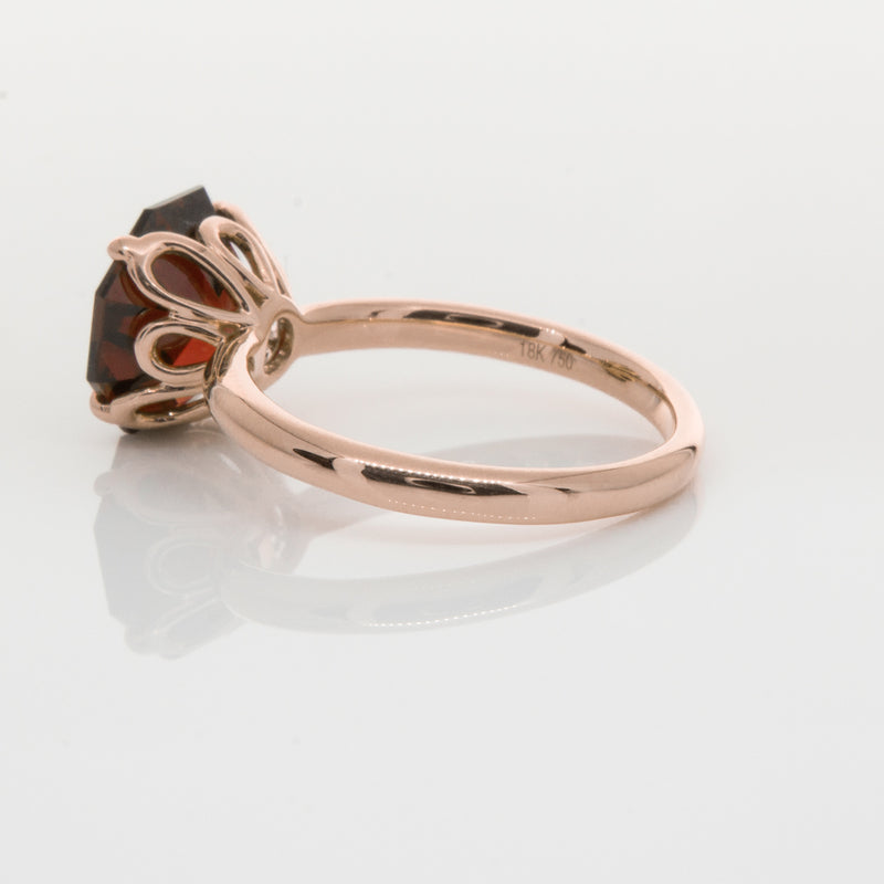 18ct Rose Gold Garnet Octavia Ring-Ring-Walker & Hall