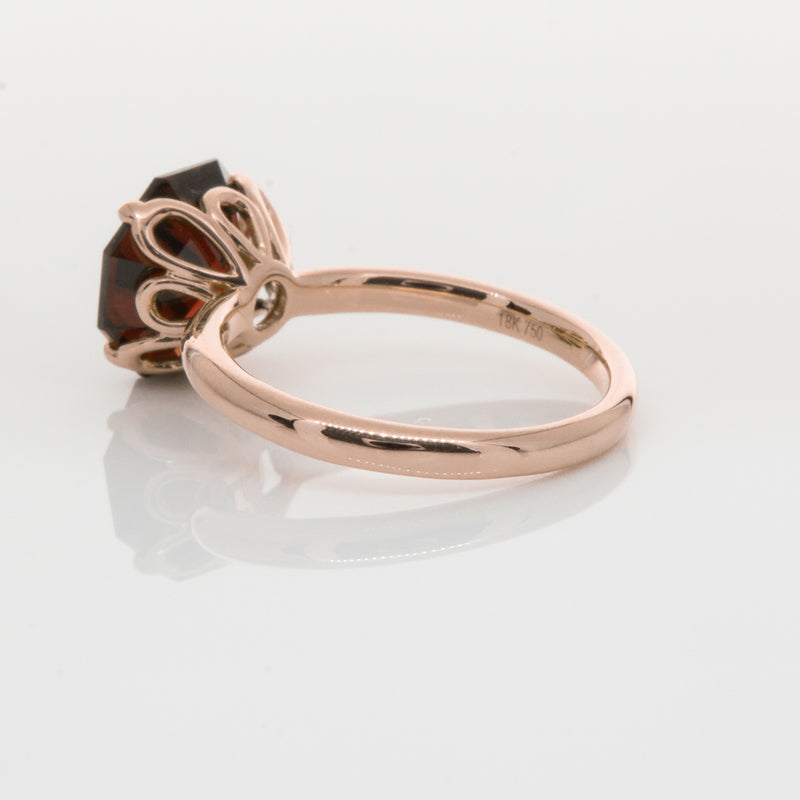 18ct Rose Gold Garnet Octavia Ring-Ring-Walker & Hall