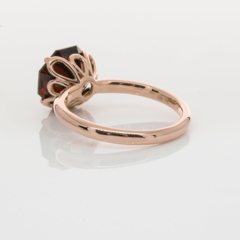 18ct Rose Gold Garnet Octavia Ring-Ring-Walker & Hall
