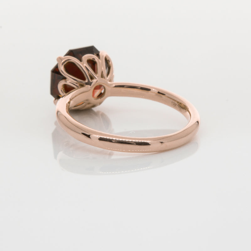 18ct Rose Gold Garnet Octavia Ring-Ring-Walker & Hall