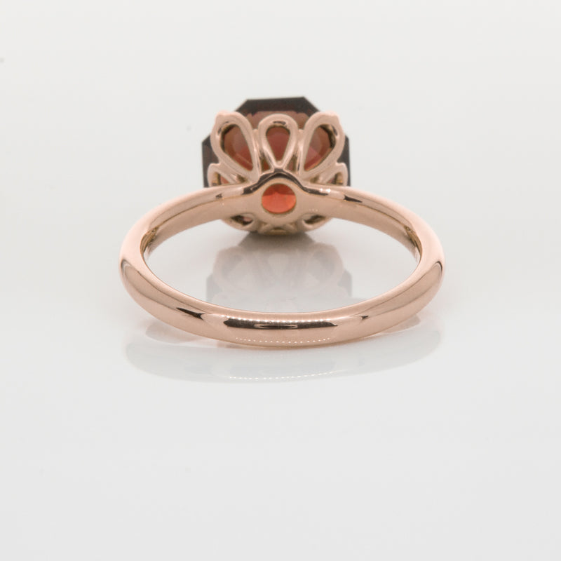 18ct Rose Gold Garnet Octavia Ring-Ring-Walker & Hall