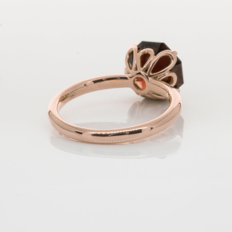 18ct Rose Gold Garnet Octavia Ring-Ring-Walker & Hall