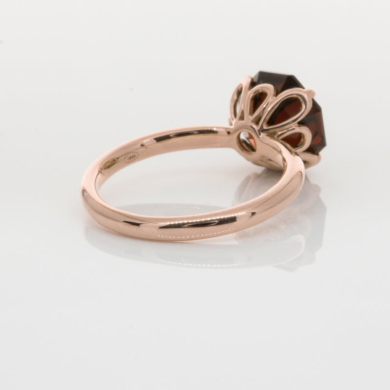 18ct Rose Gold Garnet Octavia Ring-Ring-Walker & Hall